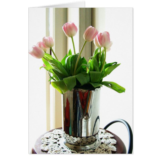 Pitcher van Roze Tulpen (Voorkant)