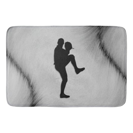 Pitcher Winduel van honkbalspeler Badmat (Voorkant)