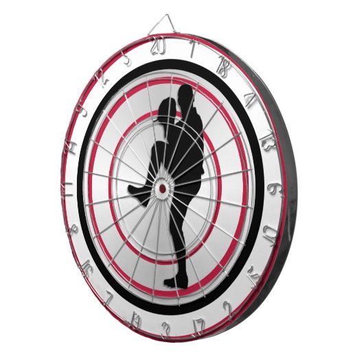 Pitcher Winduel van honkbalspeler Dartbord (Voorkant Rechts)