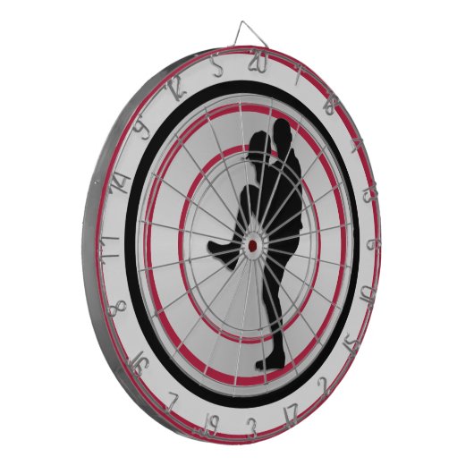 Pitcher Winduel van honkbalspeler Dartbord (Voorkant Links)