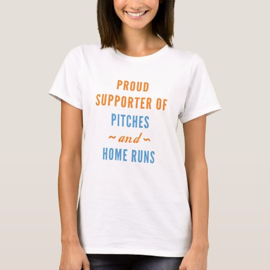 Pitches En Home Runs T-shirt (Voorkant)