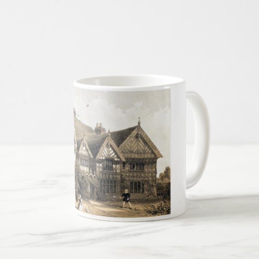 Pitchford Hall 16e eeuw White Coffee Mok (Voorkant rechts)