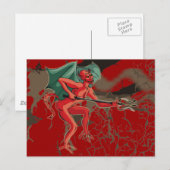 Pitchfork Devil Briefkaart (Voorkant / Achterkant)