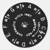 Pitchpipe Ronde Sticker (Voorkant)