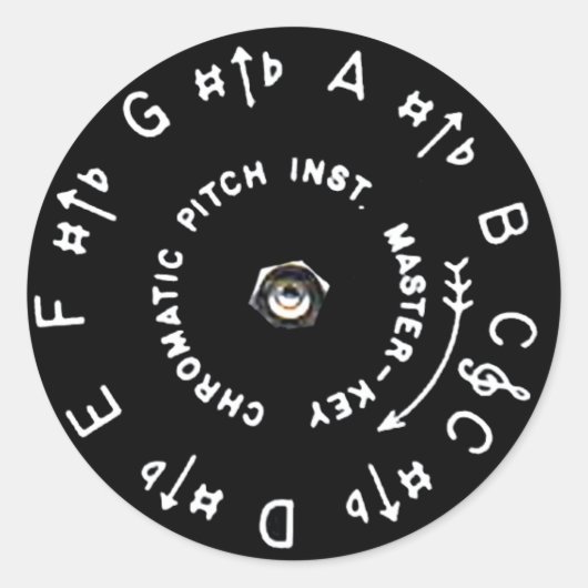 Pitchpipe Ronde Sticker (Voorkant)