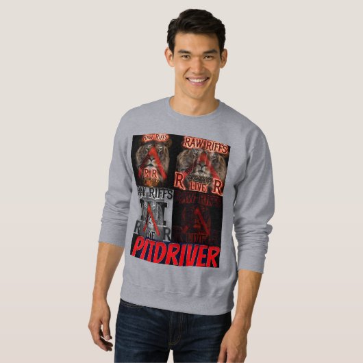 PitDriver Raw Riffs Live Albums Sweat Shirt (Voorkant volledig)
