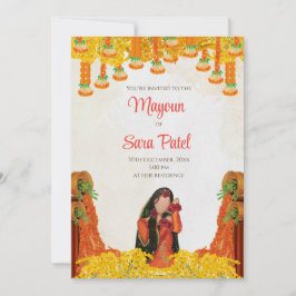 Pithi nodigt uit als Mayoun uitnodigingen Haldi no