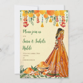 Pithi uitnodigingen & Haldi uitnodigingen Holud ui