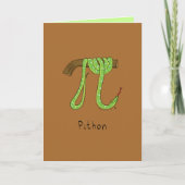Pithon Python Snake - Pi Day Wiskunde Wenskaart Kaart (Voorkant)