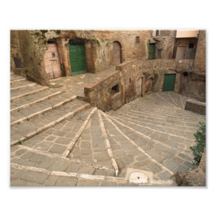 Pitigliano Italy Green Doors Photo Print Foto Afdruk