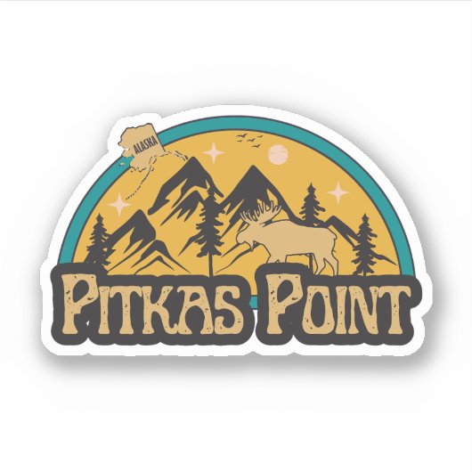 Pitkas Point, Alaska Sticker (Voorkant)