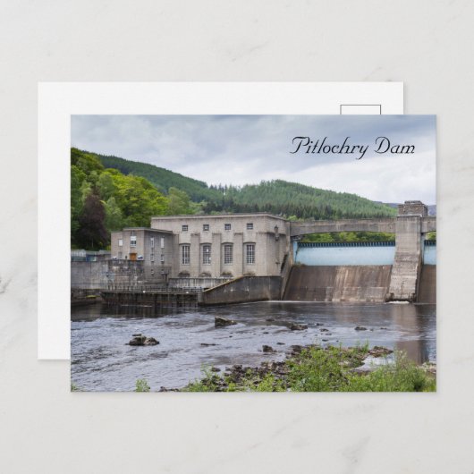Pitlochry Dam Briefkaart (Voorkant / Achterkant)