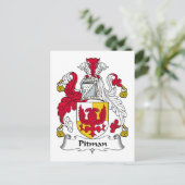 Pitman Family Crest Briefkaart (Staand voorkant)