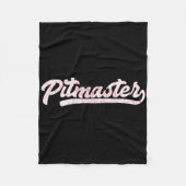 Pitmaster 100% BBQ Pitmaster Shirten Fleece Deken (Voorkant)