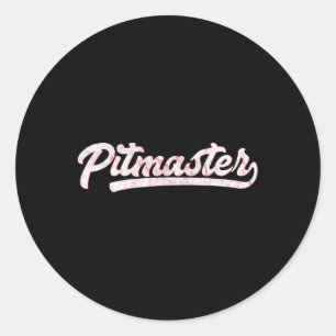 Pitmaster 100% BBQ Pitmaster Shirten Ronde Sticker