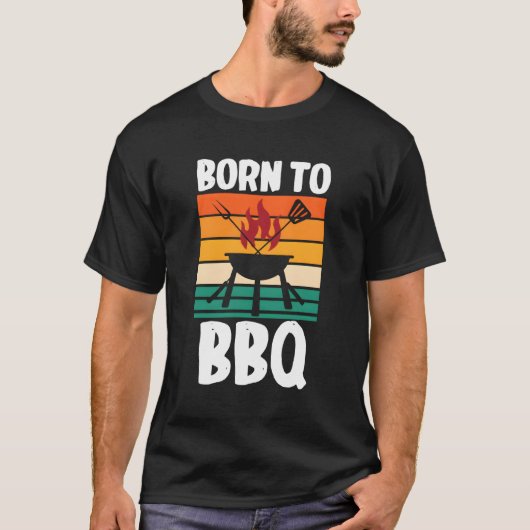 Pitmaster Grillmaster Barbeque Steak Geboren naar  T-shirt (Voorkant)
