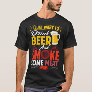 Pitmaster Shirt Gift T-shirt Drink Bierrook Vlees