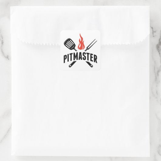 Pitmaster Vierkante Sticker (Tas)