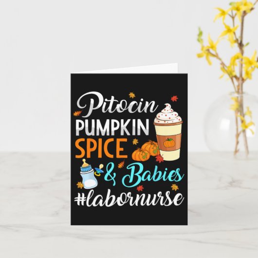 Pitocin pompoen specerij en baby's levering arbeid kaart (Gele Bloem)
