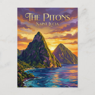 Pitons Saint Lucia Briefkaart