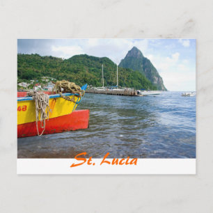 Pitons, Soufriere Saint Lucia Briefkaart