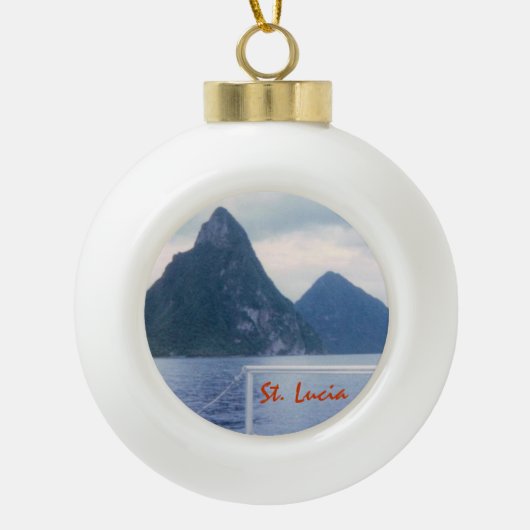 Pitons uit het Zee Keramische Bal Ornament (Voorkant)