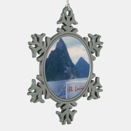 Pitons uit het Zee Tin Sneeuwvlok Ornament (Links)