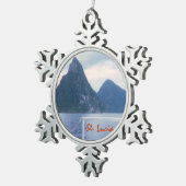 Pitons uit het Zee Tin Sneeuwvlok Ornament (Rechts)