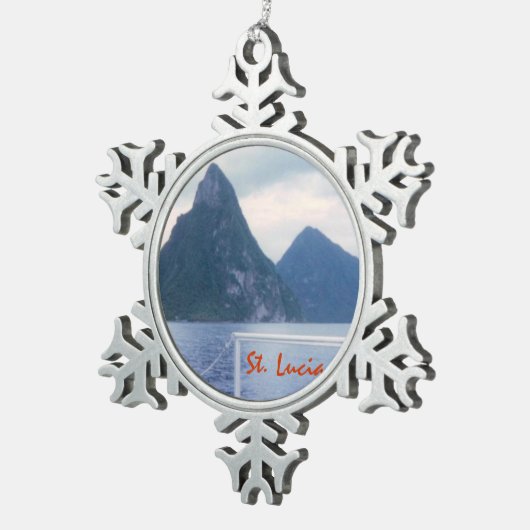 Pitons uit het Zee Tin Sneeuwvlok Ornament (Rechts)