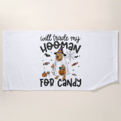 Pitpull Dog Halloween Ghost Spooky Strandlaken (Voorkant)