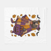 Pitpull Hond Geest Halloween Fleece Deken (Voorkant (Horizontaal))