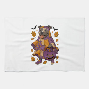 Pitpull Hond Geest Halloween Theedoek
