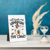 Pitpull hond Halloween Geest Spoken Fotoplaat (Zijkant)
