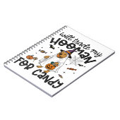 Pitpull hond Halloween Geest Spoken Notitieboek (Linkerzijde)