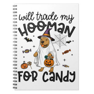 Pitpull hond Halloween Geest Spoken Notitieboek