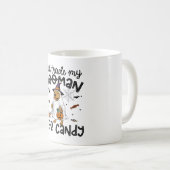 Pitpull-hond Halloween Spoken Geest Koffiemok (Voorkant rechts)