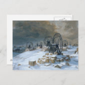 Pits bij Gentilly in de sneeuw, 1879 Briefkaart (Voorkant / Achterkant)