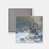 Pits bij Gentilly in de sneeuw, 1879 Magneet (Voorkant / Achterkant)