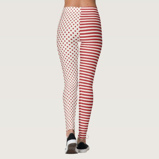 Pit's en kerstpatronen met stripes leggings (Achterkant)