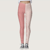 Pit's en kerstpatronen met stripes leggings (Voorkant)
