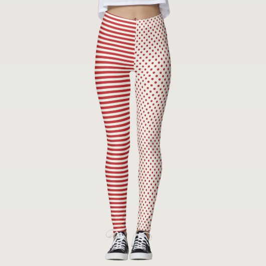 Pit's en kerstpatronen met stripes leggings (Voorkant)