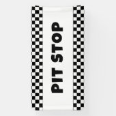 Pitstop Feest Welkom Banner | Racing Verjaardag  (Verticaal)