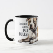 Pitt Bull-Mok - Deze man houdt van Pit Bulls Mok (Links)