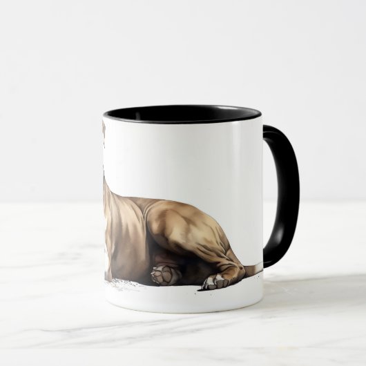 Pitt Bull-Mok - Deze man houdt van Pit Bulls Mok (Voorkant rechts)