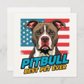 Pitt Bulls Are The Best Pet Ever Kaart (Voorkant / Achterkant)