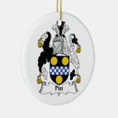 Pitt Family Crest Keramisch Ornament (Rechts)