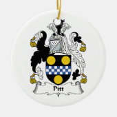 Pitt Family Crest Keramisch Ornament (Voorkant)