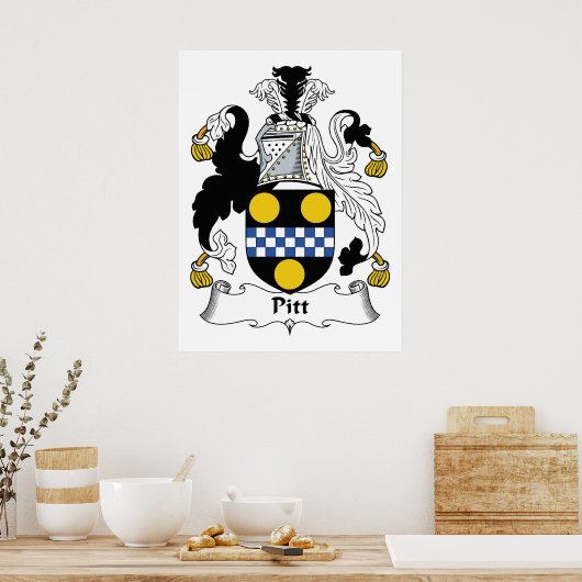 Pitt Family Crest Poster (Keuken)