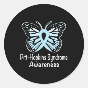 Pitt-hopkins Syndrome Awareness Warrior Lichtblauw Ronde Sticker