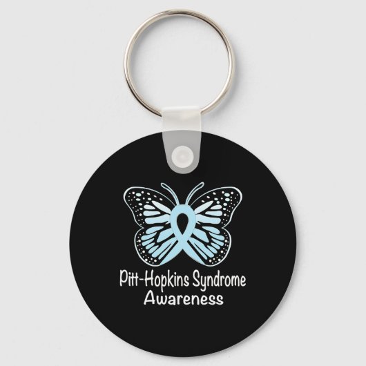 Pitt-hopkins Syndrome Awareness Warrior Lichtblauw Sleutelhanger (Voorkant)